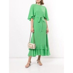 Alexis Cateline Cape-Sleeve Midi Dress XL